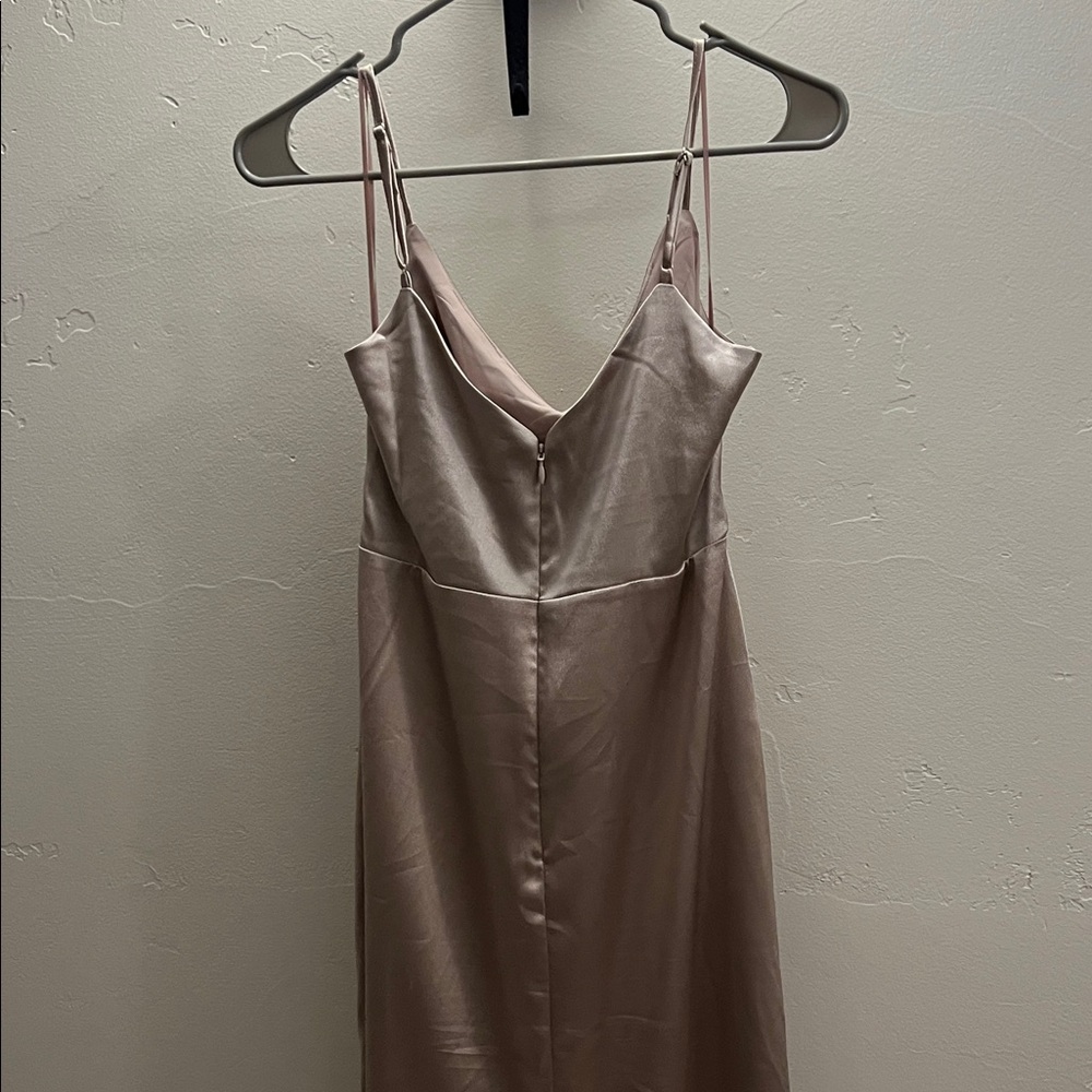 Birdy Grey Catherine Satin Maxi Dress in Taupe - Picture 3 of 5